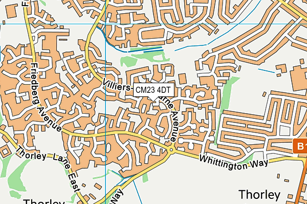 CM23 4DT map - OS VectorMap District (Ordnance Survey)