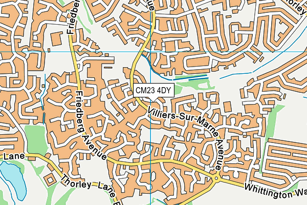 CM23 4DY map - OS VectorMap District (Ordnance Survey)