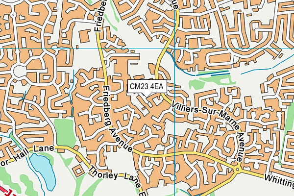 CM23 4EA map - OS VectorMap District (Ordnance Survey)