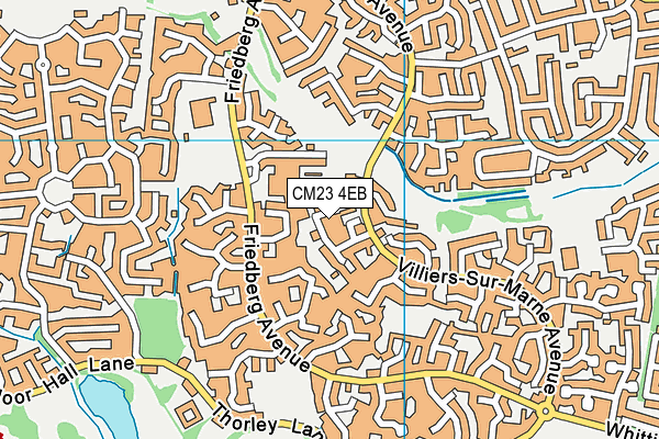 CM23 4EB map - OS VectorMap District (Ordnance Survey)