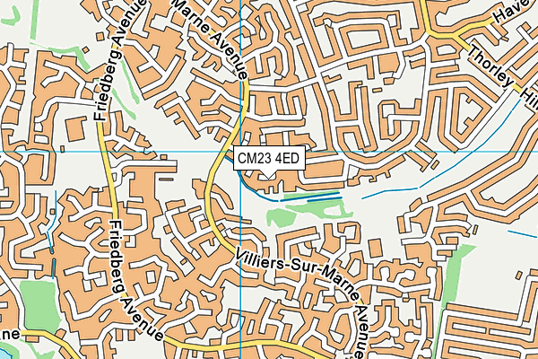 CM23 4ED map - OS VectorMap District (Ordnance Survey)