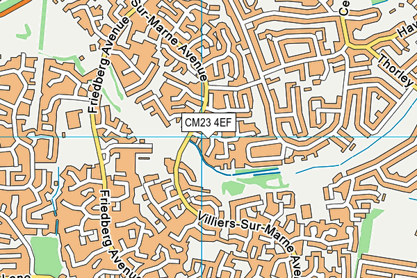 CM23 4EF map - OS VectorMap District (Ordnance Survey)