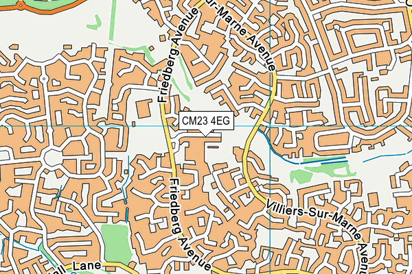 CM23 4EG map - OS VectorMap District (Ordnance Survey)