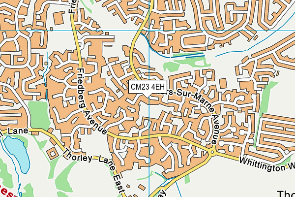 CM23 4EH map - OS VectorMap District (Ordnance Survey)