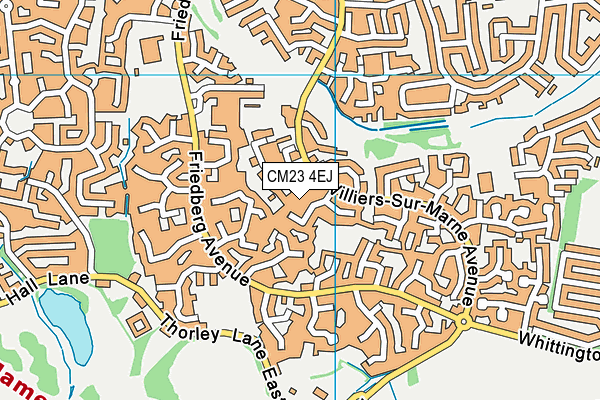 CM23 4EJ map - OS VectorMap District (Ordnance Survey)