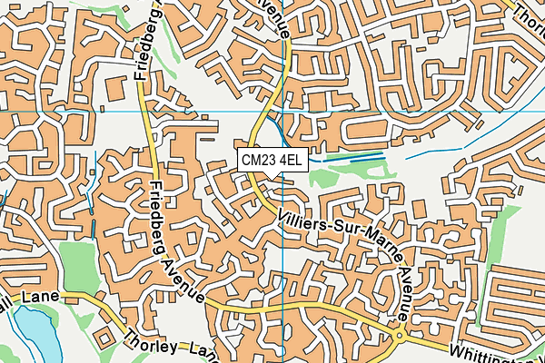 CM23 4EL map - OS VectorMap District (Ordnance Survey)