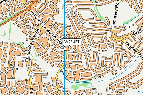 CM23 4ET map - OS VectorMap District (Ordnance Survey)