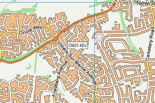CM23 4EU map - OS VectorMap District (Ordnance Survey)