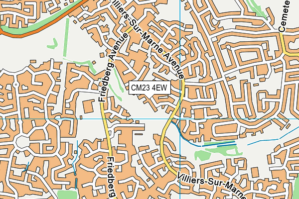 CM23 4EW map - OS VectorMap District (Ordnance Survey)