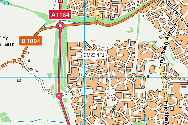 CM23 4FJ map - OS VectorMap District (Ordnance Survey)