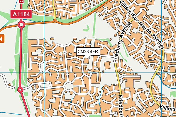 CM23 4FR map - OS VectorMap District (Ordnance Survey)