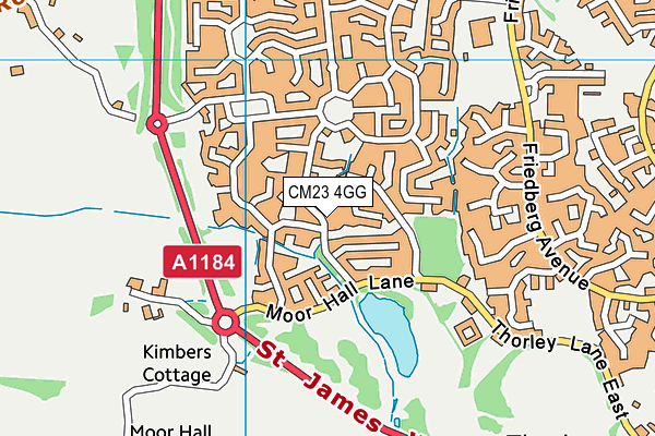 CM23 4GG map - OS VectorMap District (Ordnance Survey)