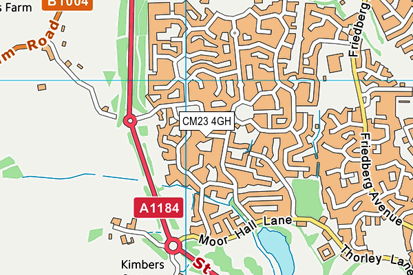 CM23 4GH map - OS VectorMap District (Ordnance Survey)