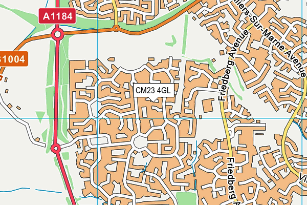 CM23 4GL map - OS VectorMap District (Ordnance Survey)