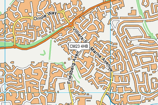 CM23 4HB map - OS VectorMap District (Ordnance Survey)
