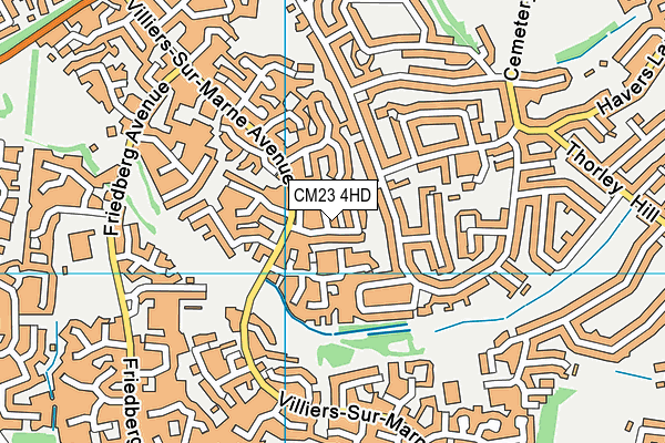 CM23 4HD map - OS VectorMap District (Ordnance Survey)