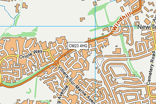 CM23 4HG map - OS VectorMap District (Ordnance Survey)