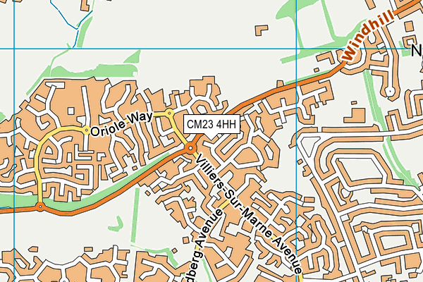CM23 4HH map - OS VectorMap District (Ordnance Survey)