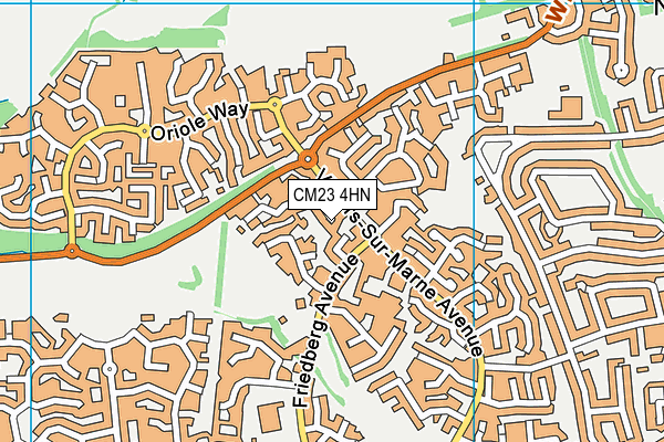 CM23 4HN map - OS VectorMap District (Ordnance Survey)