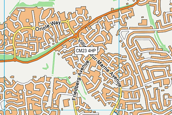 CM23 4HP map - OS VectorMap District (Ordnance Survey)