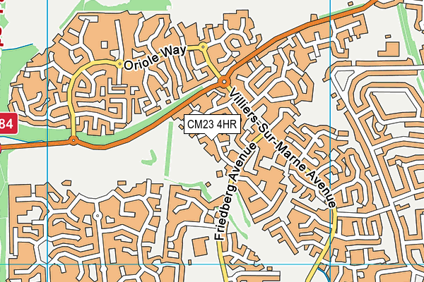 CM23 4HR map - OS VectorMap District (Ordnance Survey)