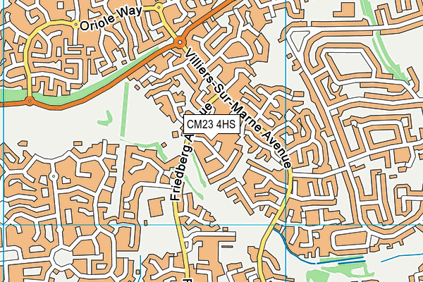 CM23 4HS map - OS VectorMap District (Ordnance Survey)
