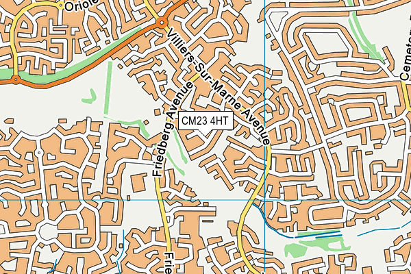 CM23 4HT map - OS VectorMap District (Ordnance Survey)