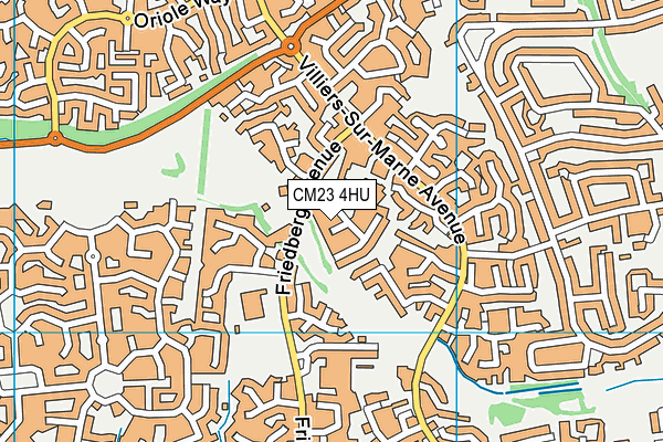 CM23 4HU map - OS VectorMap District (Ordnance Survey)