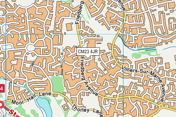CM23 4JR map - OS VectorMap District (Ordnance Survey)