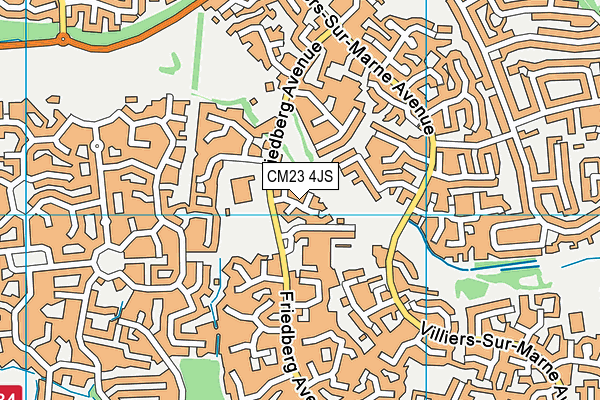 CM23 4JS map - OS VectorMap District (Ordnance Survey)