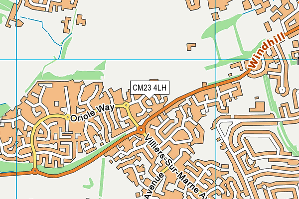 CM23 4LH map - OS VectorMap District (Ordnance Survey)