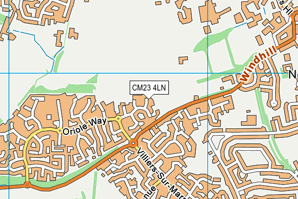CM23 4LN map - OS VectorMap District (Ordnance Survey)