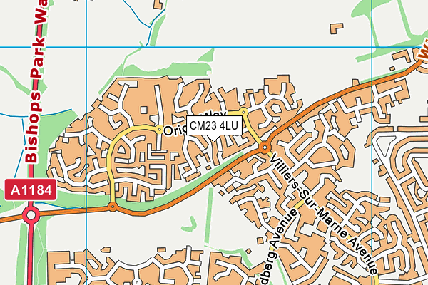 CM23 4LU map - OS VectorMap District (Ordnance Survey)