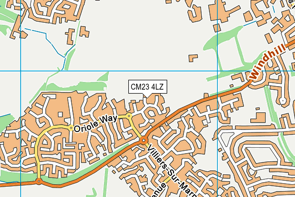 CM23 4LZ map - OS VectorMap District (Ordnance Survey)