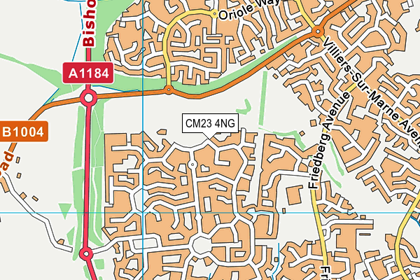 CM23 4NG map - OS VectorMap District (Ordnance Survey)
