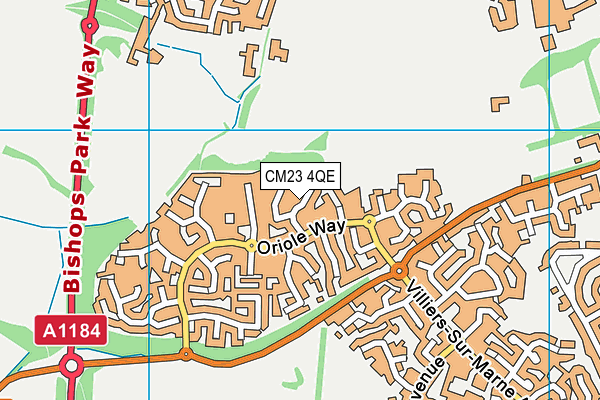 CM23 4QE map - OS VectorMap District (Ordnance Survey)