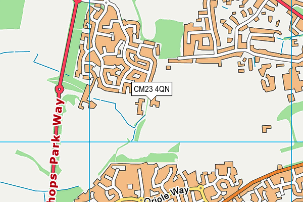 CM23 4QN map - OS VectorMap District (Ordnance Survey)