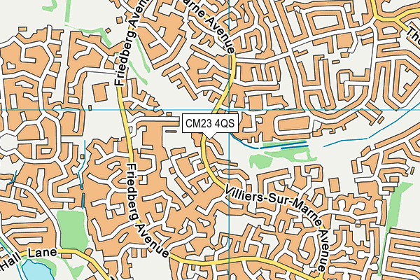 CM23 4QS map - OS VectorMap District (Ordnance Survey)