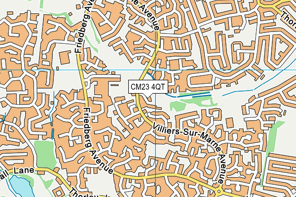 CM23 4QT map - OS VectorMap District (Ordnance Survey)