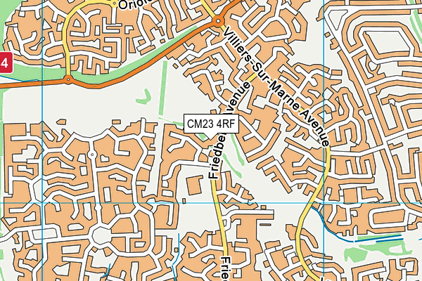Friedberg Playing Fields map (CM23 4RF) - OS VectorMap District (Ordnance Survey)