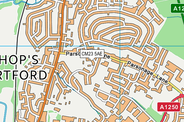 CM23 5AE map - OS VectorMap District (Ordnance Survey)