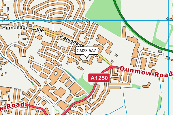 CM23 5AZ map - OS VectorMap District (Ordnance Survey)