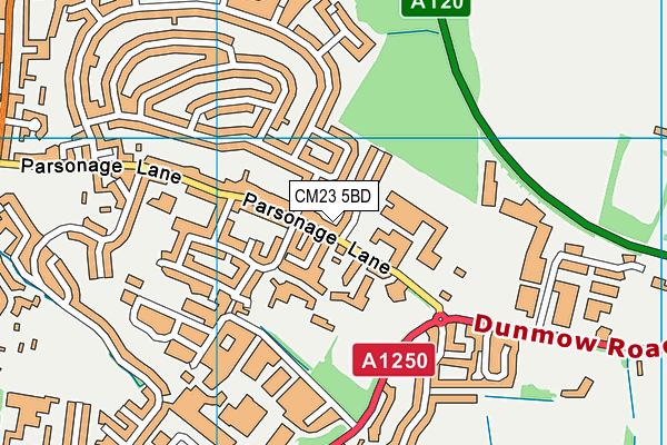 CM23 5BD map - OS VectorMap District (Ordnance Survey)