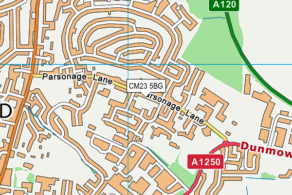 CM23 5BG map - OS VectorMap District (Ordnance Survey)