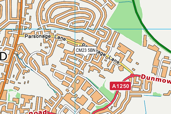 CM23 5BN map - OS VectorMap District (Ordnance Survey)