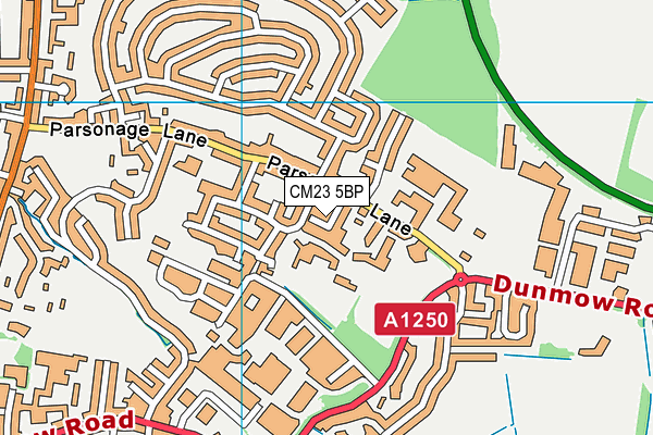 CM23 5BP map - OS VectorMap District (Ordnance Survey)