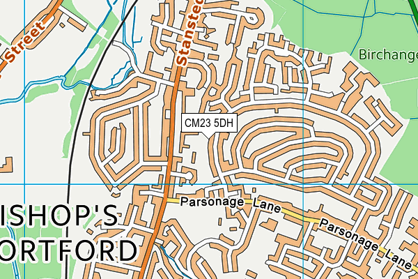 CM23 5DH map - OS VectorMap District (Ordnance Survey)