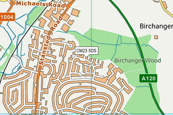 CM23 5DS map - OS VectorMap District (Ordnance Survey)