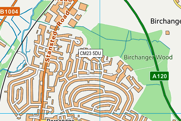 CM23 5DU map - OS VectorMap District (Ordnance Survey)