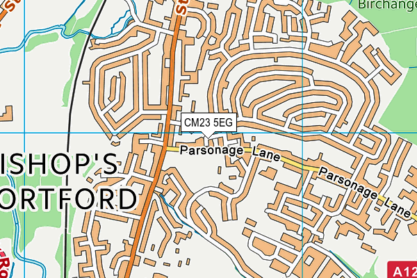CM23 5EG map - OS VectorMap District (Ordnance Survey)